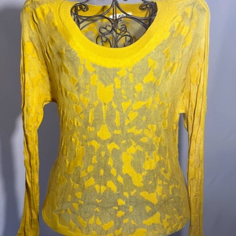 Long Sleeved Mustard CAbi Sweater